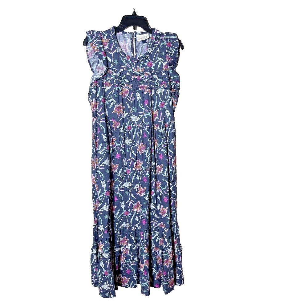 Universal Threads Woman's Midi Gray Floral Dress Size M